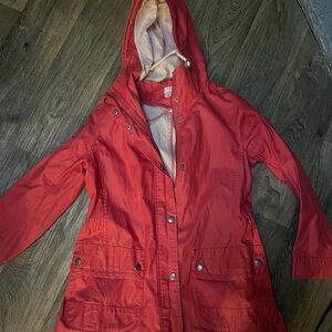 GAP Red Utility Jacket with Hood